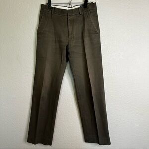 Banana Republic Men's Olive Green/Brown Cotton Dress Pants Size 31/32